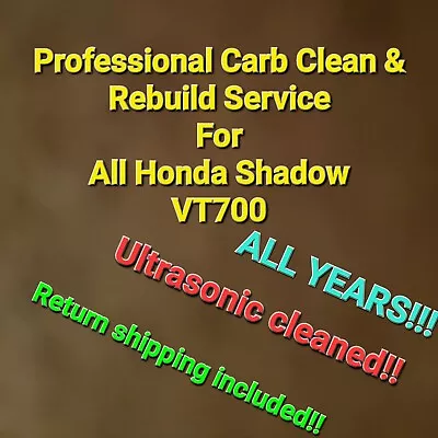 84-87 Honda Shadow VT700 Professional Carb Clean & Rebuild Service VT Shadow 700 • $300