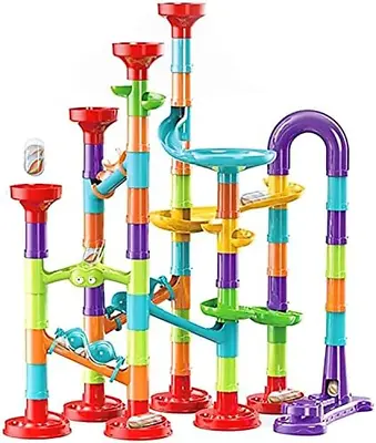 93Pcs Marble Run Set Building Blocks With 30 Glass Marbles For Kids Girls Boys T • $25.30