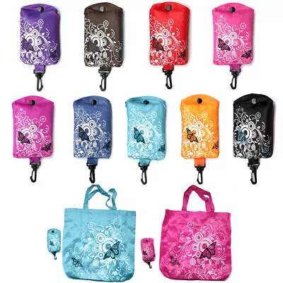 Butterfly Eco Pouch Shoulder Grocery Shopping Reusable Foldable • $8.32