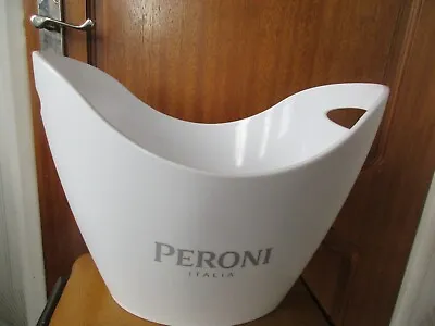 White Acrylic Peroni Ice Bucket Man Cave Bar Pub Home Beer Wine Unused • £14.95