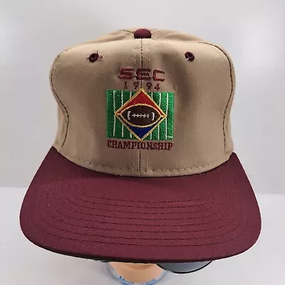 VTG 1994 SEC Football Championship Snapback Hat Yupoong Dr. Pepper Soda  • $29.99