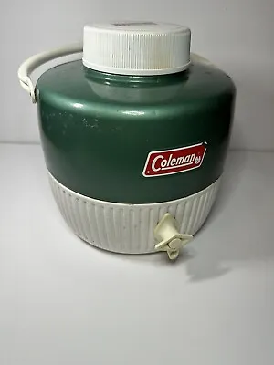 $17 • Buy Vintage Coleman 1-Gallon Green & White Water Cooler Jug