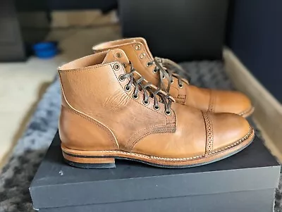 RARE Viberg 2030 Horween Chestnut Essex Leather Brogue Cap Toe Boots Sz 9 • $549.99