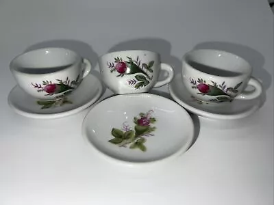 6 Piece Miniature Tea Cups And Saucers - Floral Pattern • $9.99