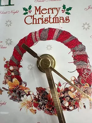 Christmas Melody Wall Clock Feldsrein And Associates Wreath • $6.79