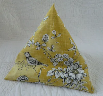Tablet Phone Bean Bag Cushion Pillow Stand Yellow Grey Bird Fabric Ipad Kindle  • £10.99