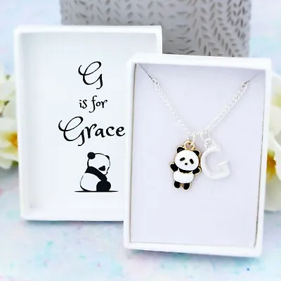 Panda Necklace Personalised Gift Bear Jewellery Kids Necklace Girls Gifts • £11.49