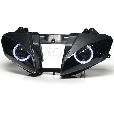 $319.99 • Buy Assembled Projector Headlight White Halo Rings Fits For Yamaha YZF-R6 2008-2016