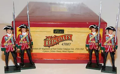 BRITAINS Ltd. 2009 Metal British 45th Regt. Of Foot 4 Piece Boxed Set #47007 • $24.99