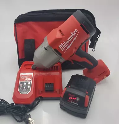 Milwaukee 2666-20 M18 1/2  Impact Wrench + 5AH Battery Rapid Charger & Tool Bag • $259.99