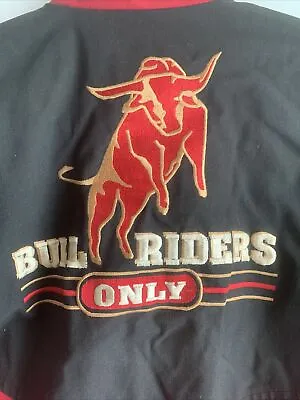 $89.99 • Buy Vintage Bee Wild Mens Western Jacket USA Small Bull Riders Only Coat Red Black
