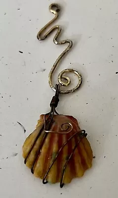 Vintage HAWAII HAWAIIAN SUNRISE SHELL Sea Shells Wire Wrapped PENDANT Colorful • $44.44