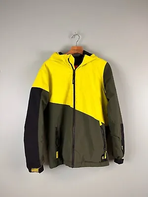 O’Neill Magnatite Insulate Snowboard Ski Jacket Boys Size 14 Yellow Grey Winter • $42.99