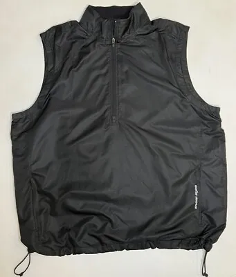 Snake Eyes Large Golf Vest Black 1/2 Zip Sleeveless Windbreaker Zip Pockets • $13.99