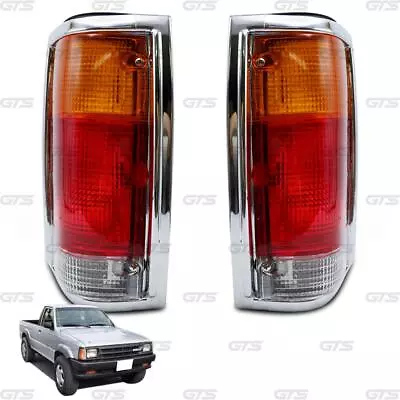 Pair Chrome Rear Tail Lamp Light For Mazda Magnum B2000 B2500 Pick Up 1986 - 98 • $80.95