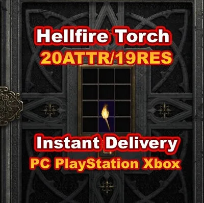 Hellfire Torch 20/19 ⭐ Ladder S6 /NL Diablo II Resurrected D2R SC PC/Xbox/PS • $5.99