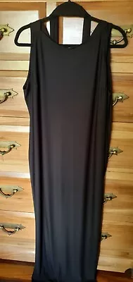 Black Handmade Vintage Grecian/Roman Style Stretch Maxi Dress W Scarf L • $18