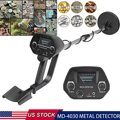 LCD Metal Detector Waterproof Gold Digger Deep Sensitive Hunter Coil Searcher • $32.59