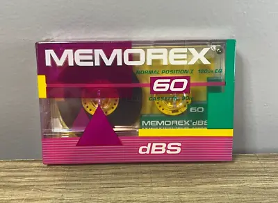 Memorex DBS 60 Minute Blank Audio Cassette Tape Normal Position I - New Sealed • $2.95