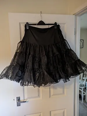 1950s Style Circle Skirt Black Size XL /16 - Worn Once • £7.99