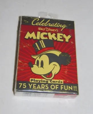 Bicycle Playing Cards - Walt Disney Mickey Mouse - Celebrating 75 Years  Of Fun • $11.04