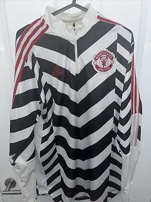 Manchester United 2020/21 Zebra Graphic Track Top (RARE LARGE) (WILL TAKE OFFER) • £97