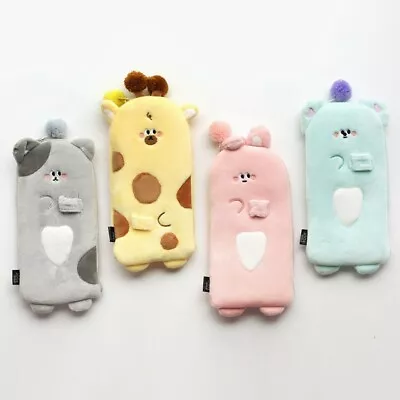 Cute Animal Soft Plush Type Pencil Case Pen Holder Bag Stationery Organizer • $14