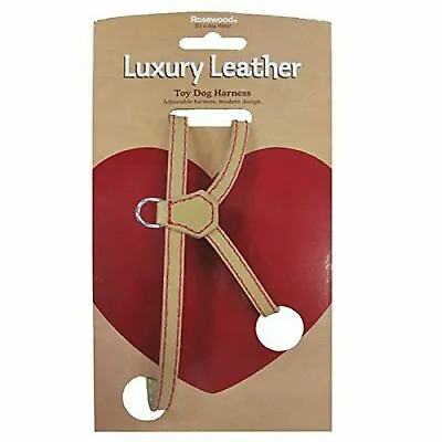 Rosewood Luxury Leather Tan Oxblood Wag N Walk Puppy Small Dog Harness XS - NQP • £7.99