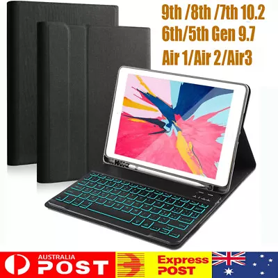 AU For IPad 5th/6th/7th/8th/9th Gen 10.2  Air 3 Bluetooth Keyboard Smart Case • $41.75