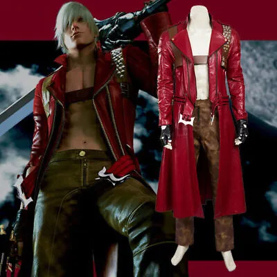 Devil May Cry 3 Dante Windbreaker Cosplay Costumes Mens Suit Outfit Halloween • $235.34