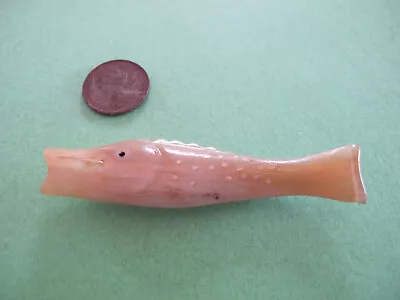 Vintage Carved Fish Shaped Cigarette Holder  73mm Long • $74.99