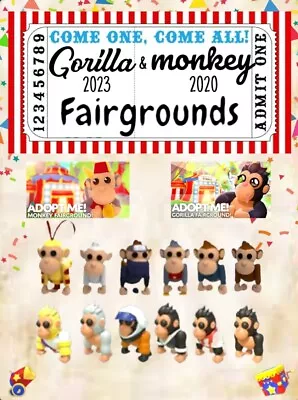 Adopt From Me Gorilla Fairgrounds 2023 | Emperor Gorilla Gorilla Boxes & MORE • $0.99