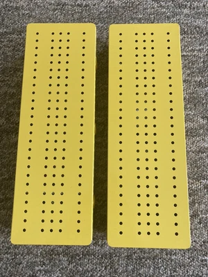 £30 • Buy Meccano Yellow Boxes X 2 With Flanged Metal Lids - With Contents