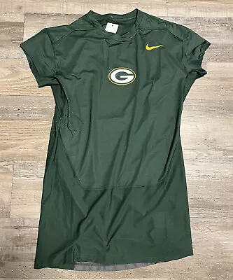 Green Bay Packers Game Worn SHORT Sleeve Shirt Team Issued LARGE Nike NFL GREEN • $34.99