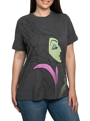 Disney Women's Plus Size Maleficent T-Shirt Villain Costume Tee Gray • $24.99