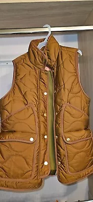 J.Crew Quilted Excursion Vest Signature Puffer Roasted Cocoa Size Small • $78