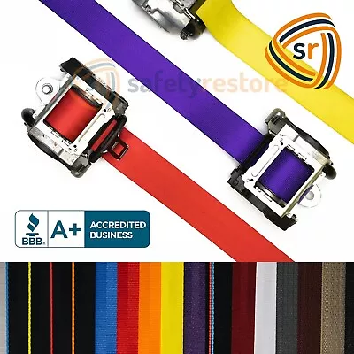 Black FOR Mercedes-Benz 450SL SEAT BELT WEBBING REPLACEMENT #1 • $99.97