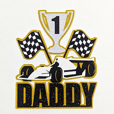 F1 Supercar Cake Topper No.1 Dad Fathers Day Formula 1   Free Delivery • £5.99