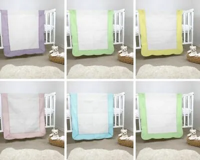 Handmade Baby Quilt For Nursery Warm Soft Baby Blanket Cotton Crib Quilt • $17.99