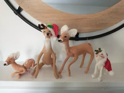 $40 • Buy Annalee Set Of Reindeer And Christmas Cat