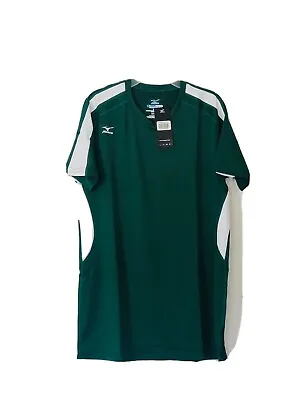 Mizuno Drylite Volleyball Women's T-shirt Short Sleeve Green And White Size XXL. • $17.17