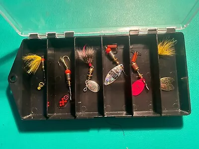 Mepps Killer Kit -  Lures New 6 Each In  Plastic Tackle Box • $24.95