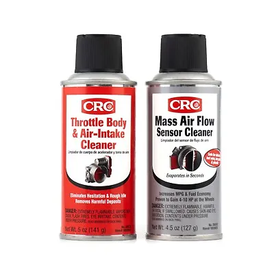 CRC-05111 MAF Mass Air Flow Sensor Throttle Body Intake Cleaner Twin Pack Kit-US • $14.25