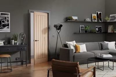 £95 • Buy NEW Pre Finished Internal Belize Oak Cottage Solid Door All Sizes MEGA DEAL