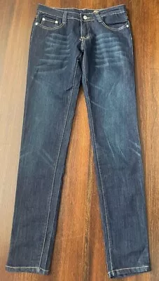 7 For All Mankind Jeans Women’s Dark Denim Low Rise Skinny Leg Size 29 • $22.80