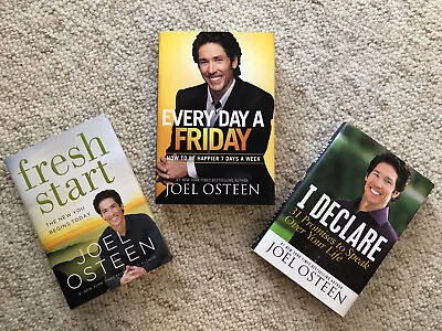 Joel Osteen 3 Book Lot: I Declare Fresh Start Every Day A Friday • $13.25