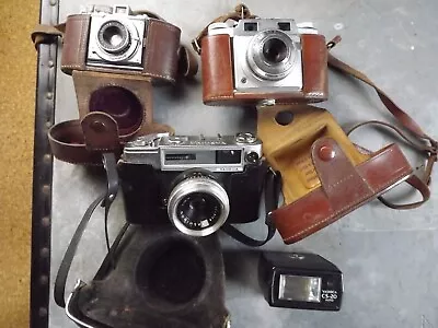 Vintage 35mm Cameras X3 Yashica Minister D Agfa Karat Agfa Super Silette • £35