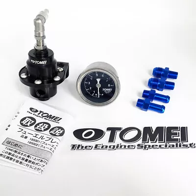 Black Universal Adjustable Tomei Fuel Pressure Regulator Type-S W/Gauge 185001 • $20.59