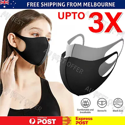 Washable Unisex Face Mask Mouth Masks Protective Reusable 24Hr Dispatch AU • $3.75