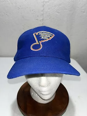 Vintage San Sun Indianapolis Coliseum Blues Hockey Snapback Hat • $10